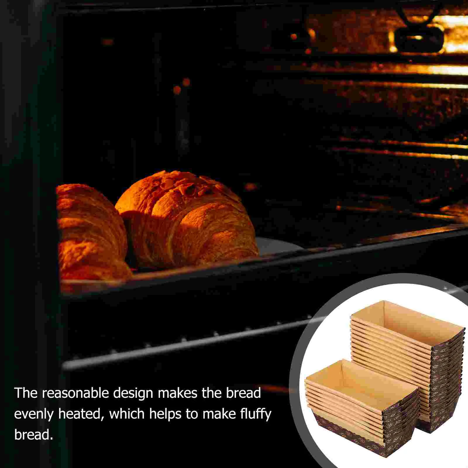 Baking Pans Paper Pan Loaf Bread Mold Toast Disposable Cakes Food Containers Liner Corrugated Storage Takeout Kraft Loft Pastry