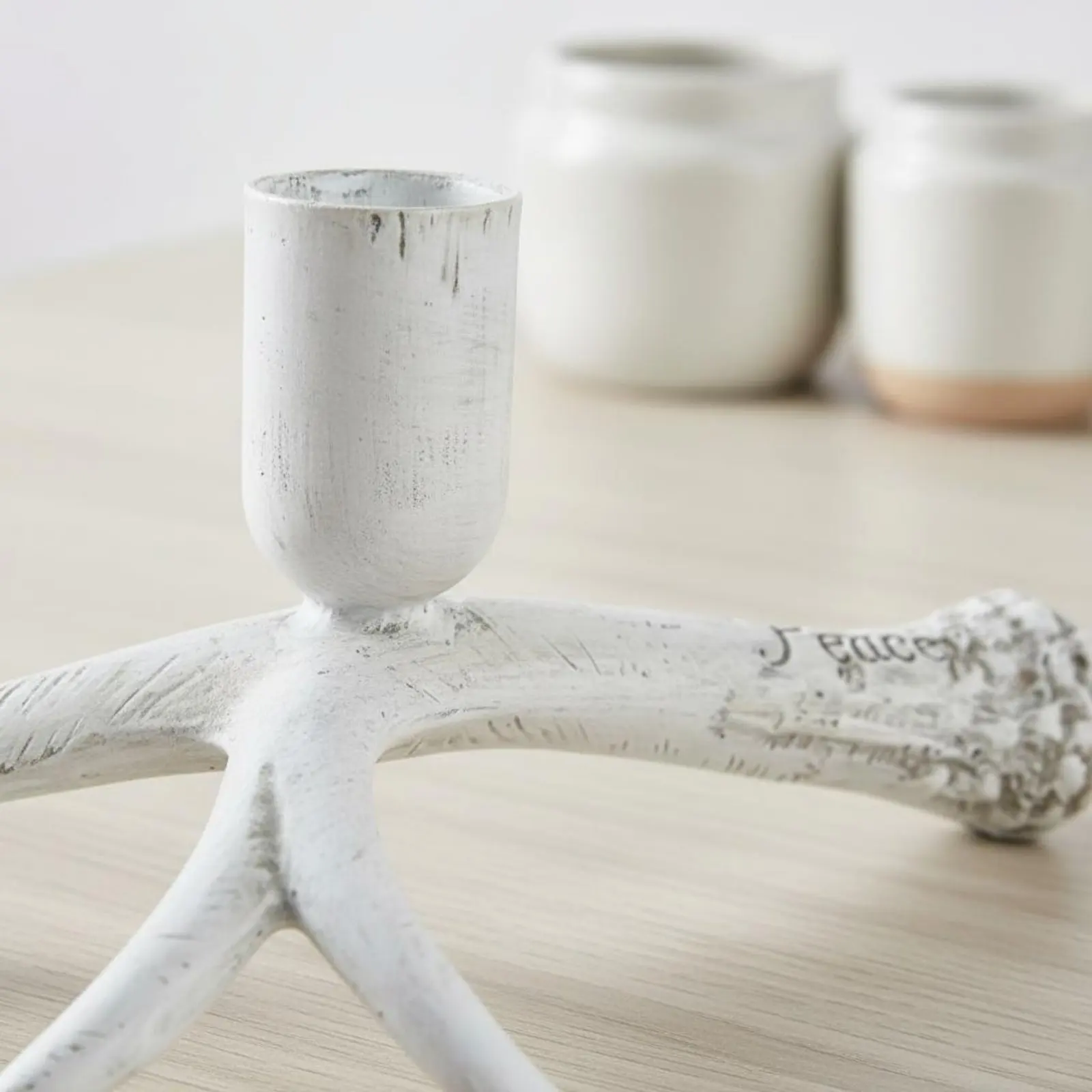 Deer Horn Candle Holder Nordic Design Resin Deer Candlestick Table Decoration Minimalist Design Home Decor for Living Room