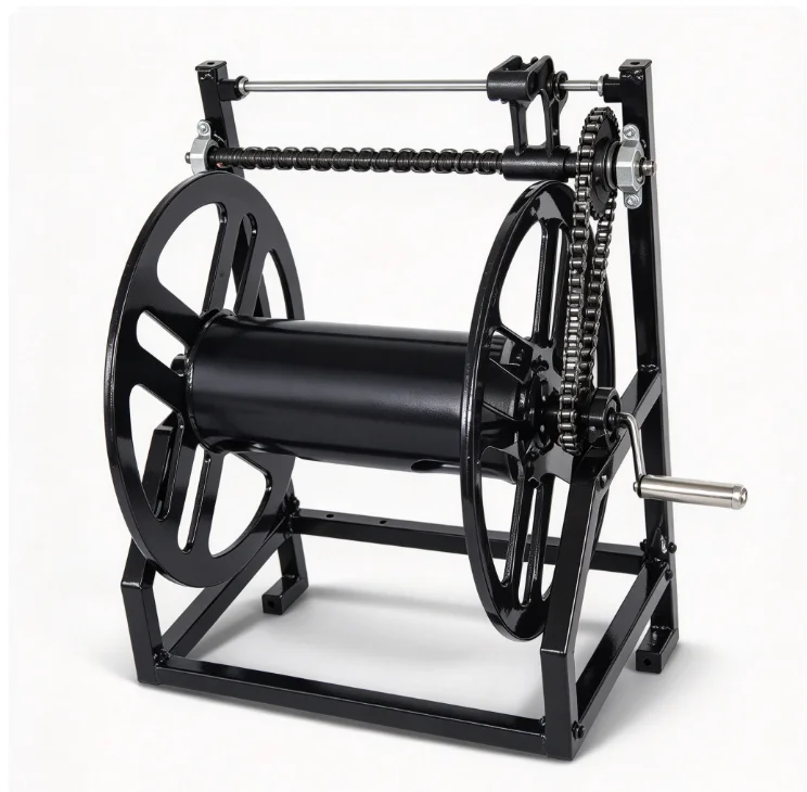 Agricultural Hose Reel Cart Hand Crank Garden Water Pipe Storage Rack High Pressure Sprayer Tube Winder Irrigation Holder