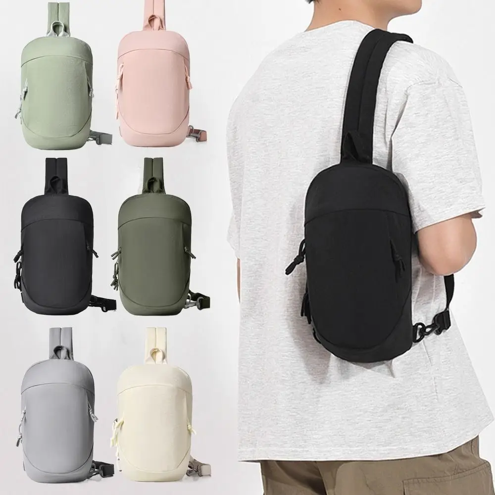 

Casual Men's Chest Bag Waterproof Large Capacity Nylon Sling Shoulder Bag Adjustable Strap Multifunctional Male Crossbody Bag