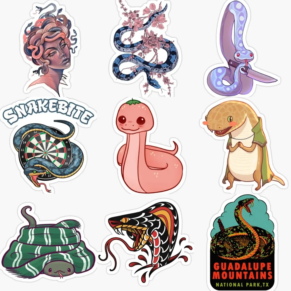

Creative Personality Snake Stickers Laptop Racing Motorcycle Truck Accessories Bicycle Van Window Glass Decals Customizable