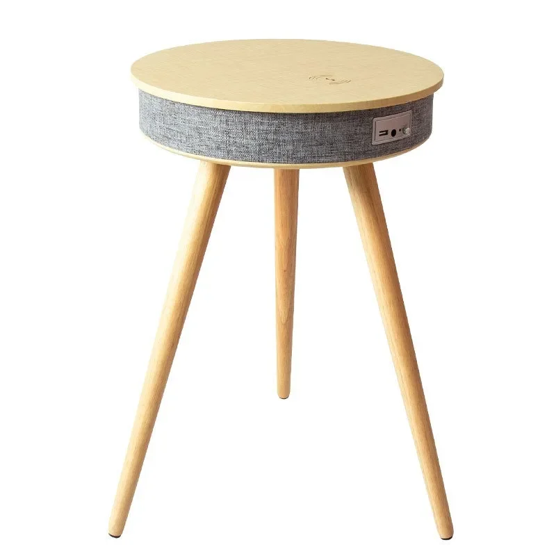 Wireless charging, Bluetooth music coffee table, sofa side table, bedside table Internet celebrity small round table