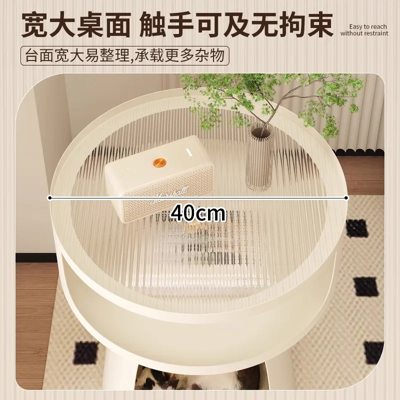 tw-Small Pet Cat Bed Sofa Side Table Living Room End Table Pet House Multi-Functional Cat Nest