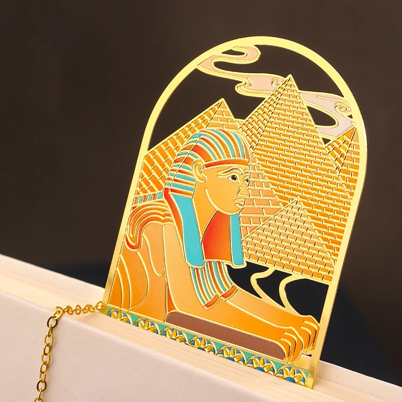 Metal Bookmark Exquisite Creative Egyptian Bookmarks Aesthetic Stationery Reading Accessories Book Lover Gifts School Supplies