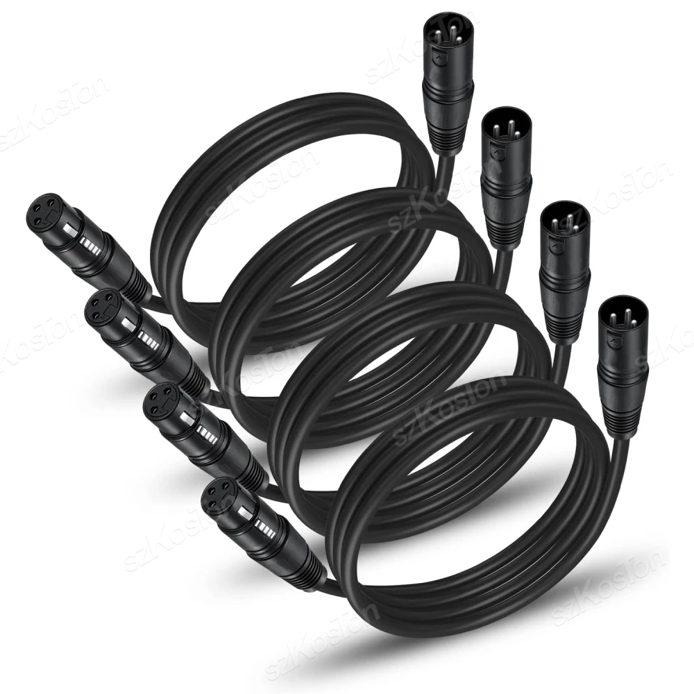 Kable XLR 1-10 m męski na żeński 3-pinowy zbalansowany kabel XLR Przewód do nagrywania scenicznego Interfejs audio do Shure SM7B SC3 AM8 K688 Mic