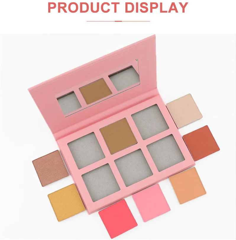 Private Label Logo Highlighter Bronzer Shimmer Powder Blusher Palette Face Contouring Makeup Cosmetics Wholesale Bulk 5pcs