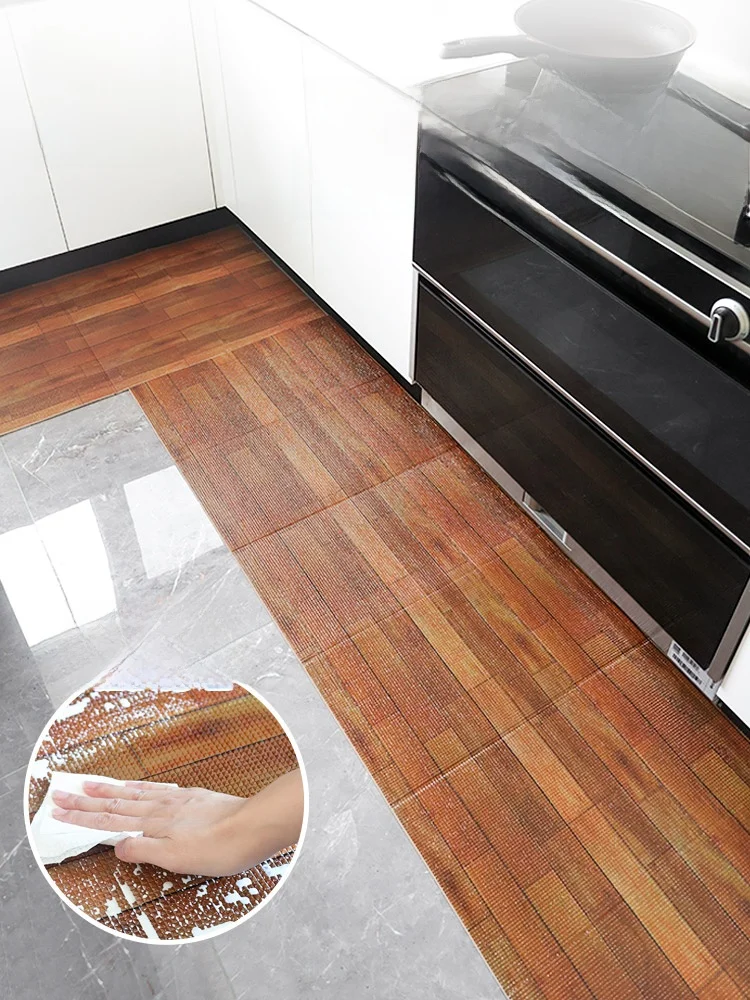 

Водонепроницаемый кухонный коврик, маслоотталкивающий, нескользящий, моющийся, утолщенный, складной, для дома, легко чистится, современный, простой дизайн