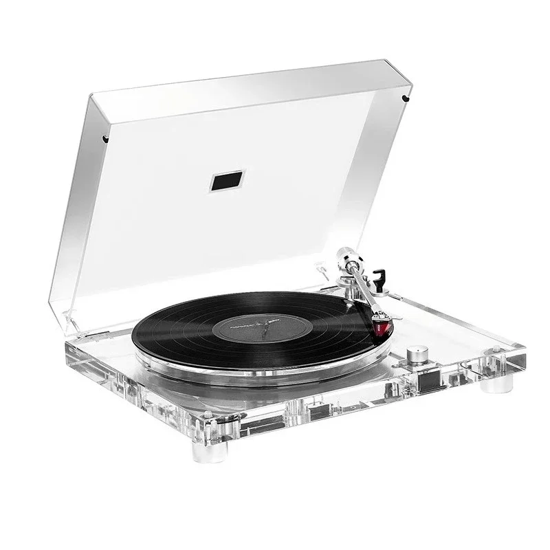 

Transparent high-value vinyl record player, professional fever record player