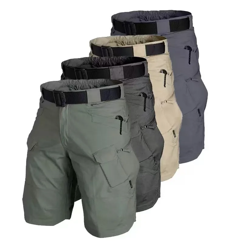 

Men's Summer City Cargo Tactical Militry Short Pants Multi-Pockets Hiking Camping Climbing Quick Dry Casual Short Trousers