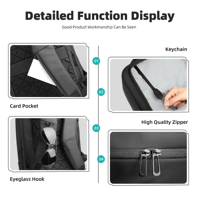 HK Men's Designer Laptop Bag Waterproof School Bags for College Boys Male Business Sports Travel Backpack Men With USB Charging 6 HK Men's Designer Laptop Bag Waterproof School Bags for College Boys Male Business Sports Travel Backpack Men With USB Charging 6