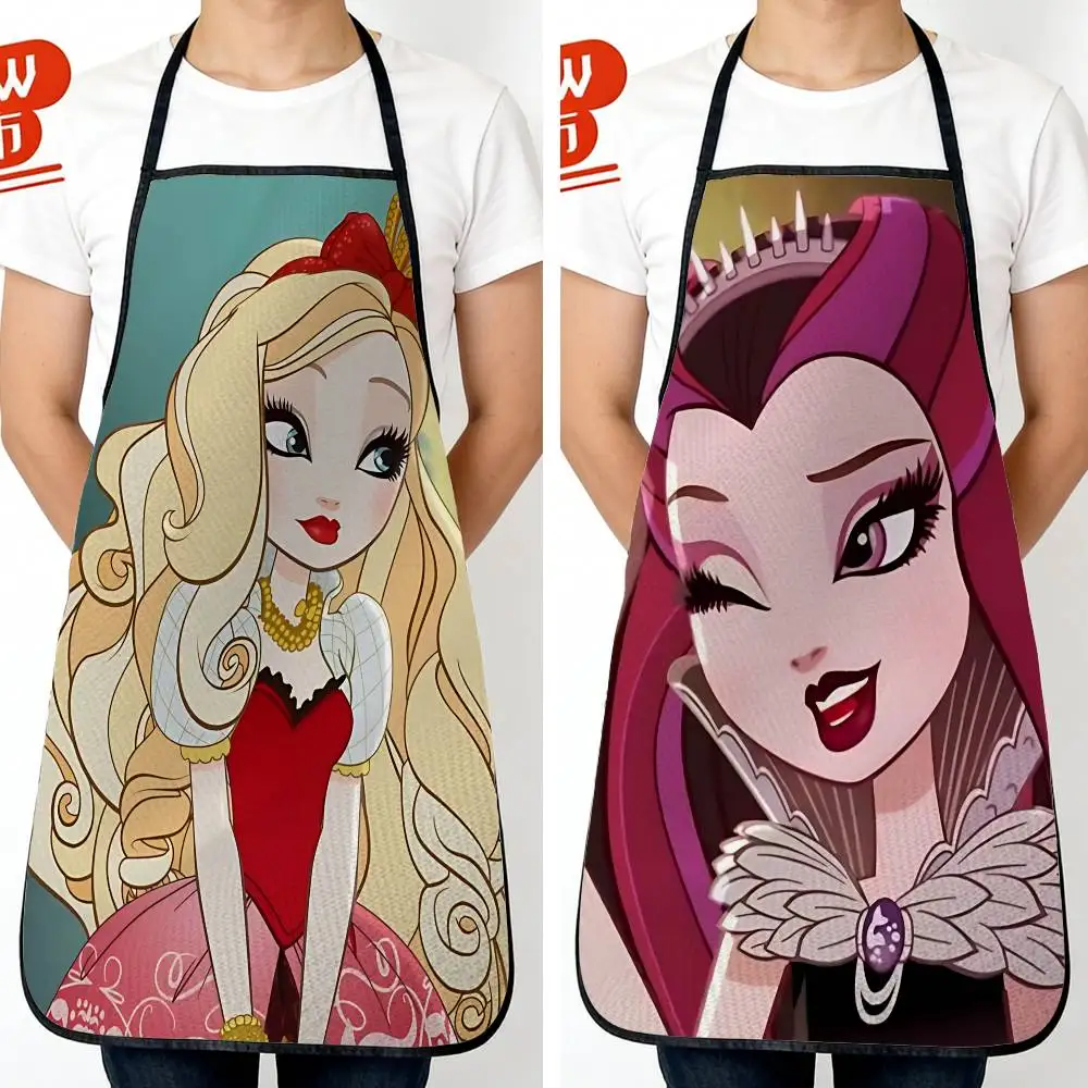 

Royal beginning Ever After High New Fashion Kitchen Aprons for Woman Men Chef Work Apron for Grill Restaurant Bar Shop Cafes