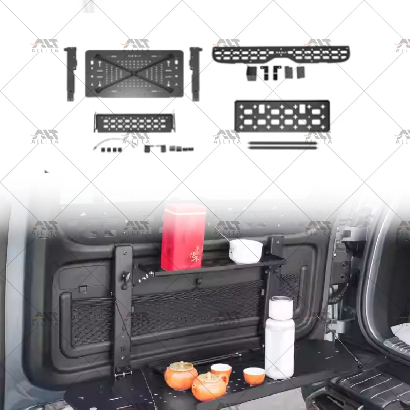 High Quality Tailgate Storage Rack Off-Road Folding Double Trunk Camping Table Rack For BYD Leopard 3 Titanium 3 Accessories