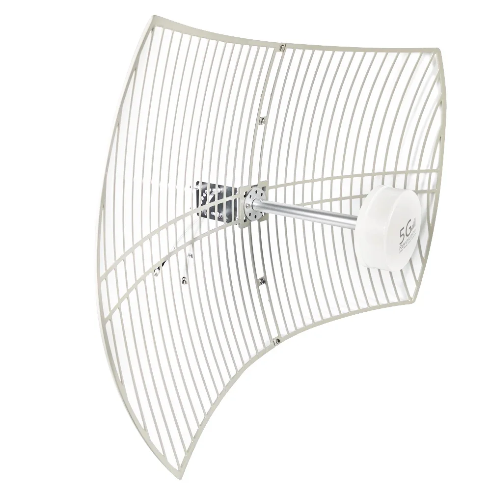 Antenne Grille pour Routeur Radio Mesh, 0.6-6GHz, 2x30dBi, 4G, 5G, Communication Parabolique, Mimo 5g