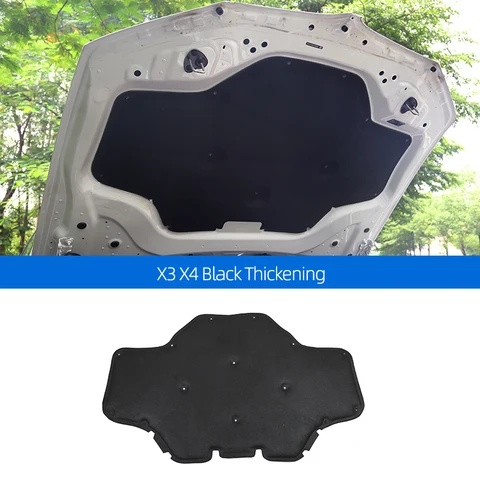 Для BMW X3 G01 X4 G02 2018 2019 2020 2021 22 Авто капот двигателя Звукоизоляция Хлопковая звукоизоляционная крышка Автомобильные аксессуары