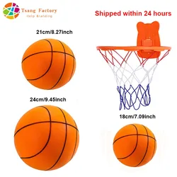 Silent Basketball Indoor Mute Bouncing Ball High Density PU Foam Squeezable Quiet Basketball No Noise Children Sports At Home