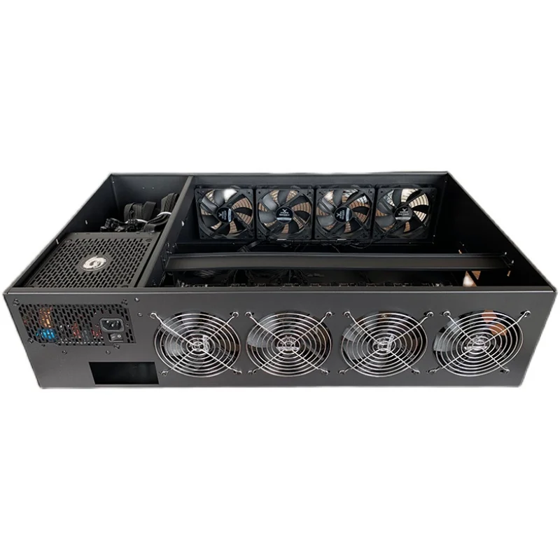 

8 Card In-line Platform B75/B85 Motherboard Chassis Customized 4U ATX Power Supply Double-sided Eight Fan Chassis