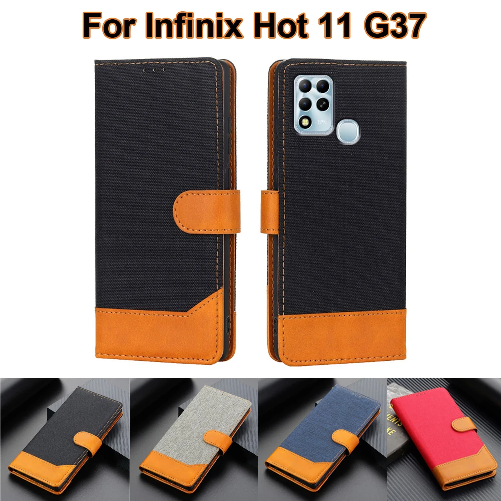 чехол на Infinix Hot 11 G37 Case Leather Wallet Card Holder Book Cover For Estuches De Celular Infinix Hot 11 X689 X689F Fundas