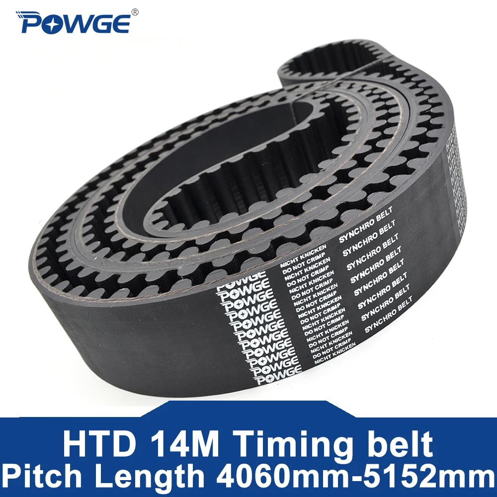 

POWGE HTD 14M Timing belt Lp=4060/4102/4214/4256/4284/4326/4564/4578/4956/5152 Width 25-85mm Rubber 4060-14M/4326-14M/5152-14M