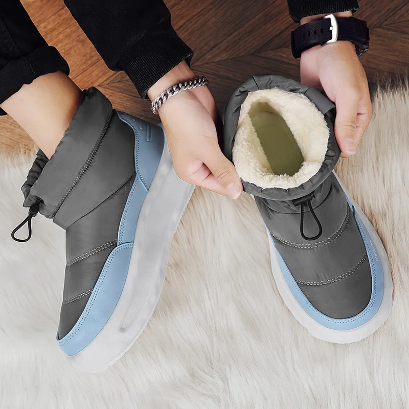 2026 الرجال شتاء جديد أحذية الثلوج مقاومة البرد الباردة واقية مقاوم للماء مكدسة سميكة القدم أحذية قطنية #5