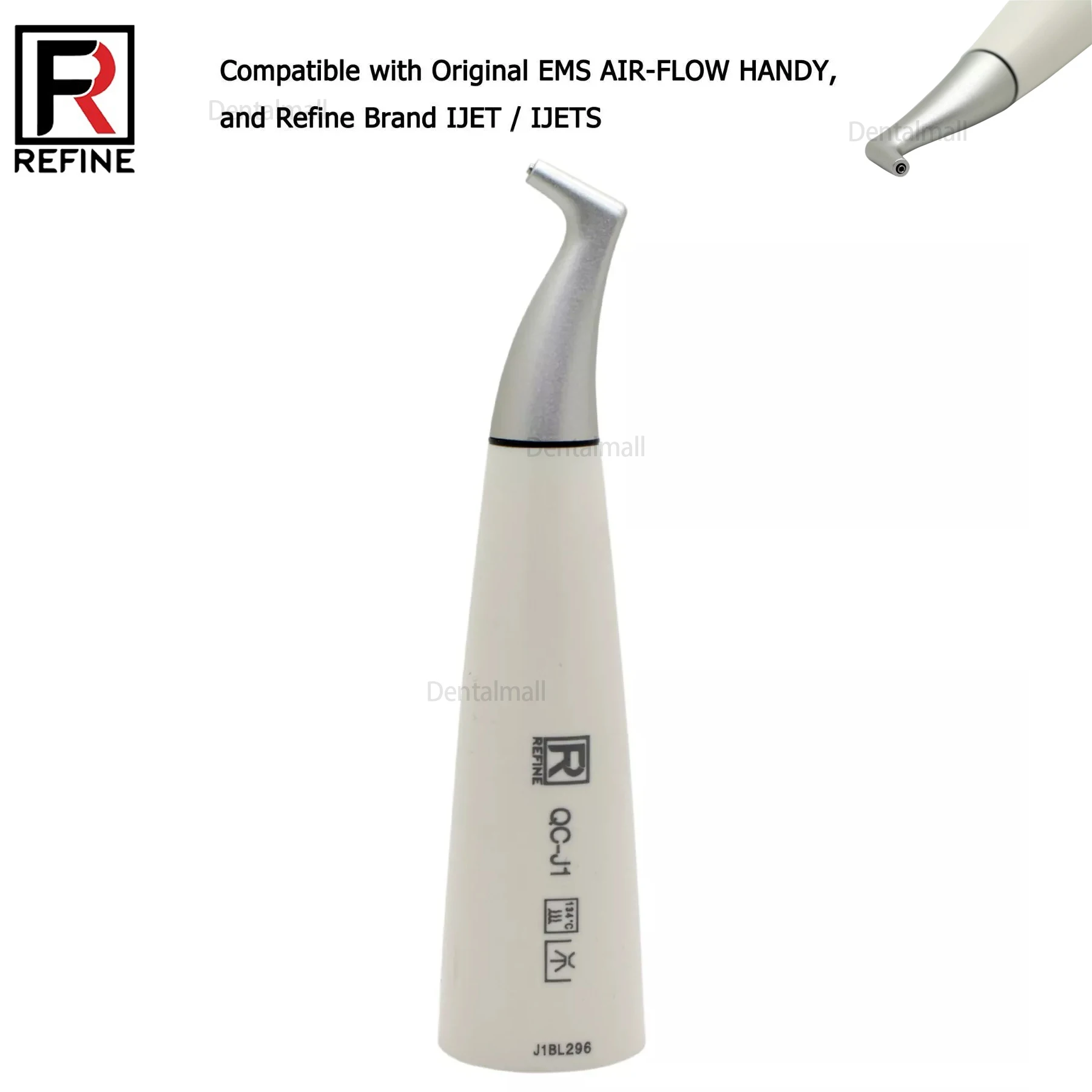 

Refine Dental Hygiene Prophy Nozzle QC-J1 fit EMS Air Flow Handy 2.0 Autoclavable