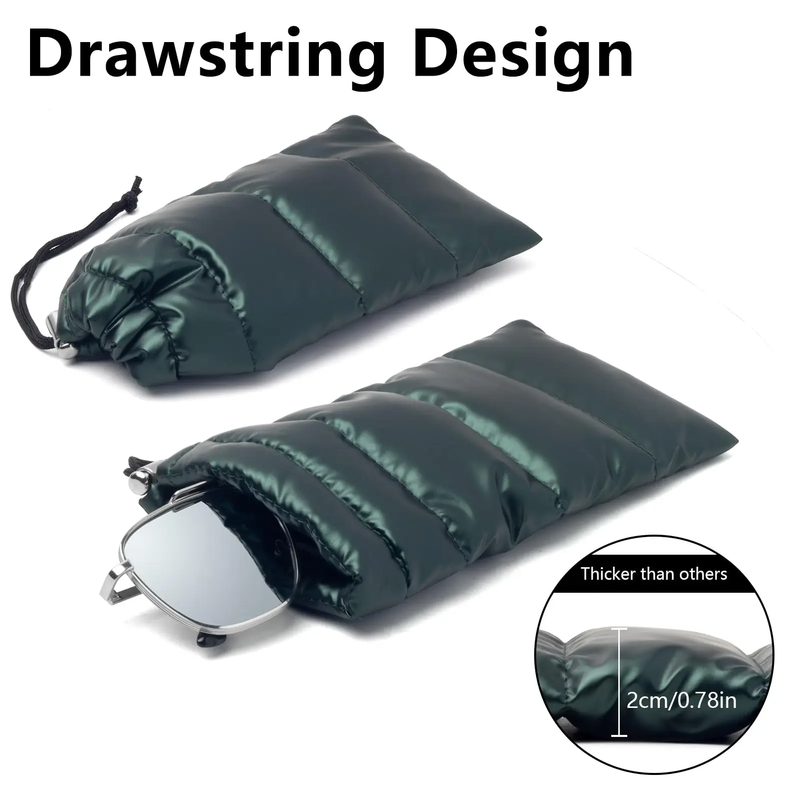 حافظة نظارات منتفخة من الألياف الدقيقة مقاومة للماء ومبطنة ومضادة للصدمات وحقيبة هاتف للنظارات الشمسية الناعمة