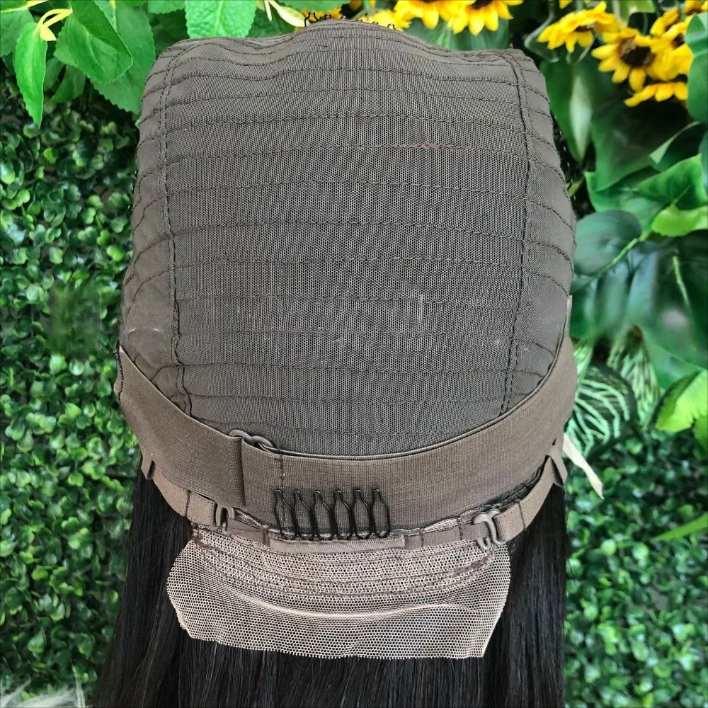 Peluca Frontal de encaje transparente de cabello humano 13x4 con pelo de bebé prearrancado 150% de densidad Color Natural 8-12 pulgadas Remy brasileño