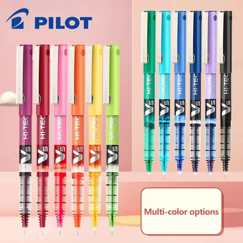 PILOT BX-V5 Gel Pens Fine Point 0.5MM Quick Dry Straight Liquid RollBall Pen Smooth Ink Gelpen Kawaii Japan Stationery