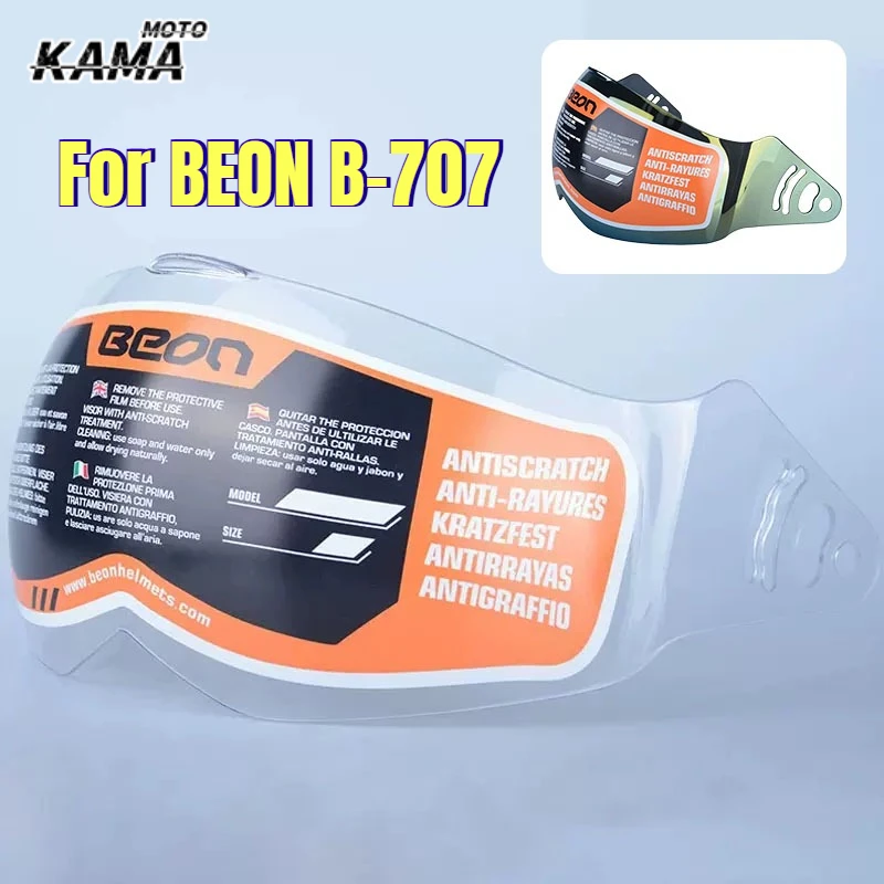For BEON B-707 Flip Up Helmet Lenses, Original B-707 Helmet Gold Visors Helmet Accessories