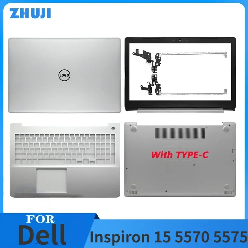 New For Dell Inspiron 15 5570 5575 Series Laptop LCD Back Cover Front Bezel Palmrest Hinges Bottom Case 0X4FTD Inspiron 15 5000