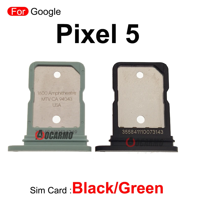 For Google Pixel 4A 4G 4 XL 4xl 5 SIM Card Tray Slot Replacement Parts Black Green Blue