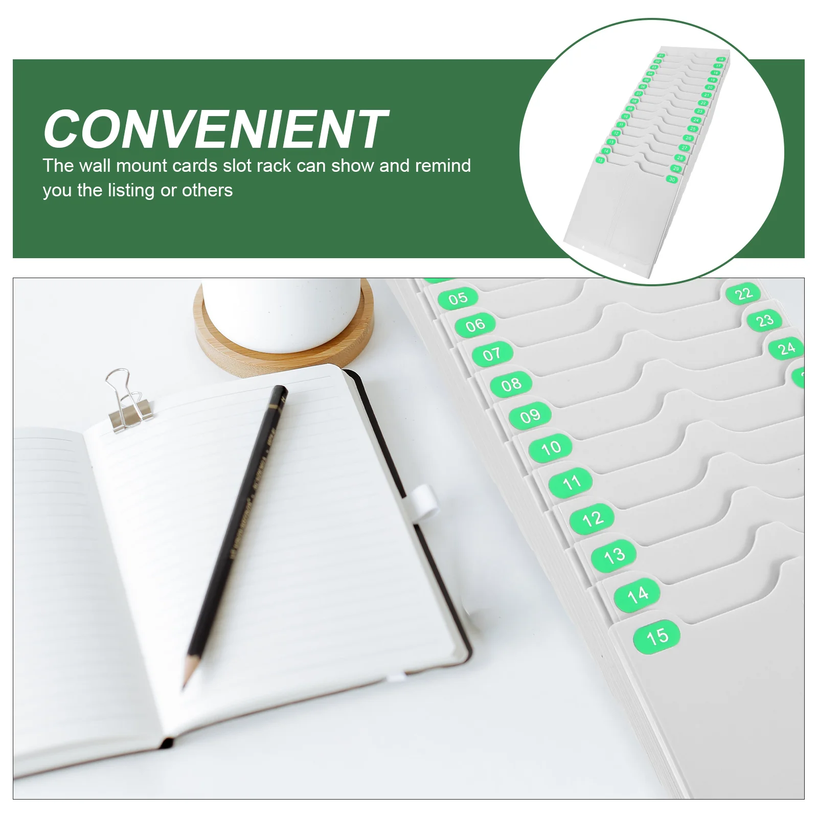 Telescopic Attendance Card Holder Shelf Pocket Slots Rack Slot -mounted Garage Organizers Warehouse Label