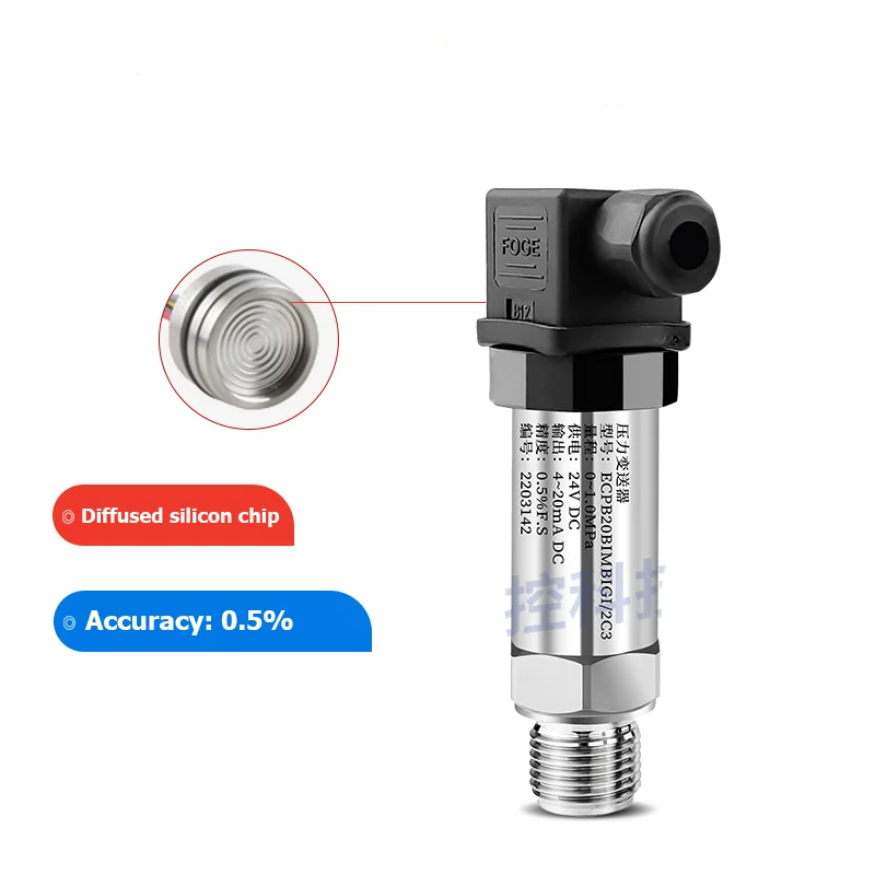 

0.5% Pressure Sensor Oil Pressure Transmitter Water Air Gas Pressure Transducer High Hydraulic Fuel 4-20mA 0-10V 12/24VDC
