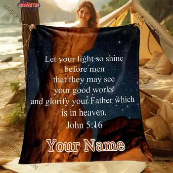 Osobní úprava, Exkluzivně pro vás, Deka s křesťanskými biblickými verši, Pamětní dárek, Jméno na míru, Nadýchaná, Více velikostí 10 nejlepší prodej zlomyslný lakomec - №4