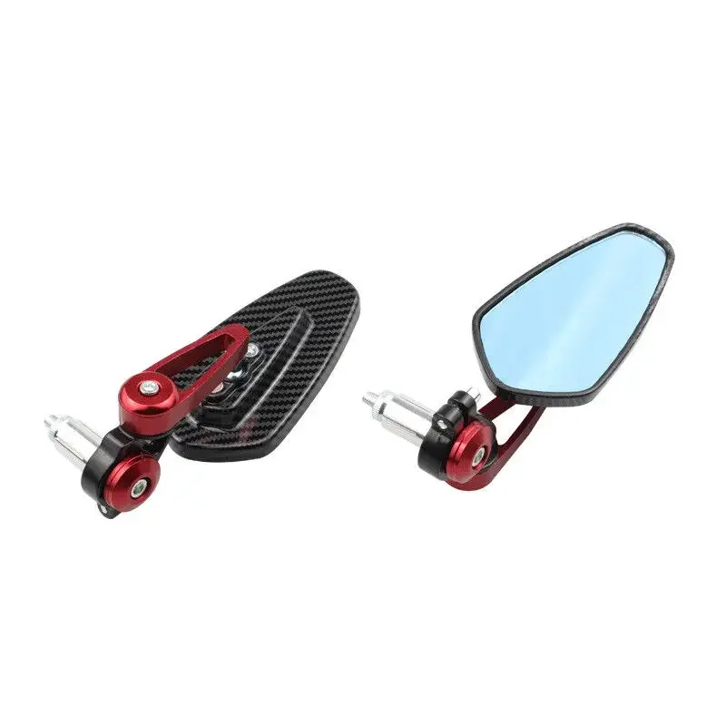 2023 New Motorcycle Rearview Mirror Carbon Fiber Pattern Handlebar Mirror Modified Inverted Rear Mirror Motorbike Accessories