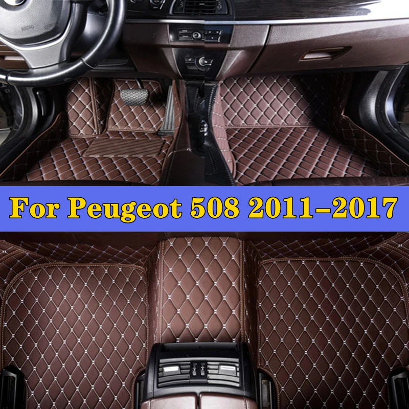 

GNUPME Custom Car Floor Mats For Peugeot 508 2011 2012 2013 2014 2015 2016 2017 Years Auto Carpets Foot Coche Accessorie