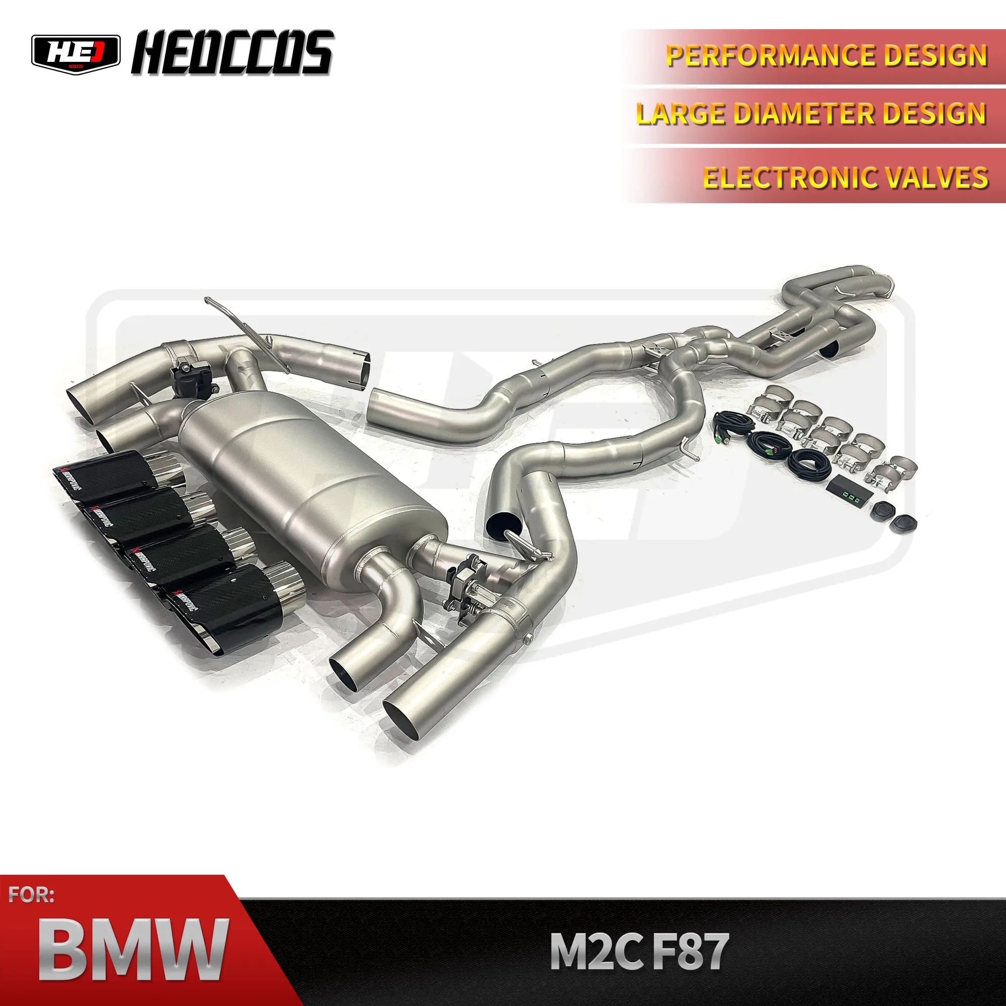 

HEO for 2015-2019 Bmw F87 M2 N55 3.0T Stainless Steel High Performance Catback Valve Exhaust System with Exhaust Muffler