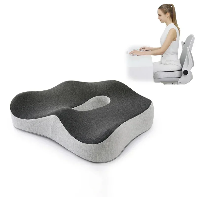 Memory Foam Seat Cushion Office Chair Cushion Car Seat Support Waist Pillow Massage Buttocks Pad Pain Relief Orthopedic Pillow