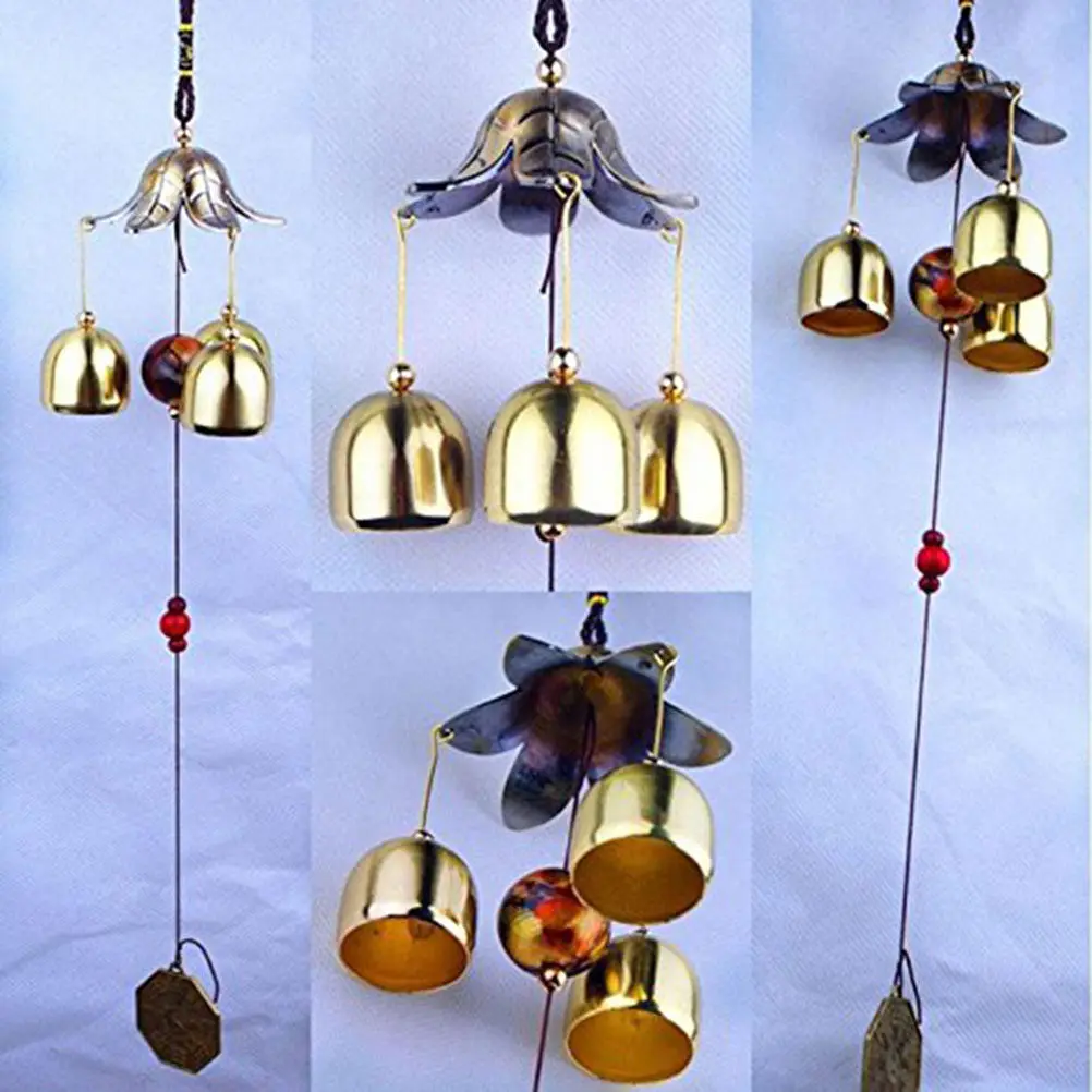 Metal Tube Wind Chime Bronze Feng Shui Bell for Home Garden Decor Outdoor Hanging Lucky Charm Self-Cultivation Gift