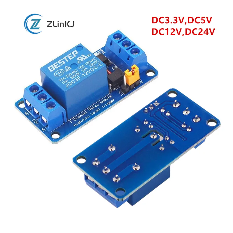 1PC DC 3,3 V, 5V, 12V, 24V, 1 Kanal Relais Modul High Und Low Level Trigger Dual Optokoppler Isolation Relais Modul Bord