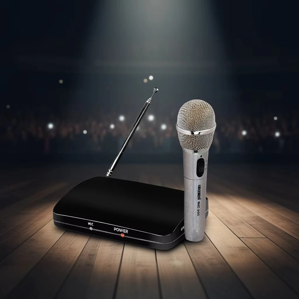 5-Core Wireless Microphone System D0100H5EUPX Dual Function Receiver with Retractable Antenna for Professional Audio