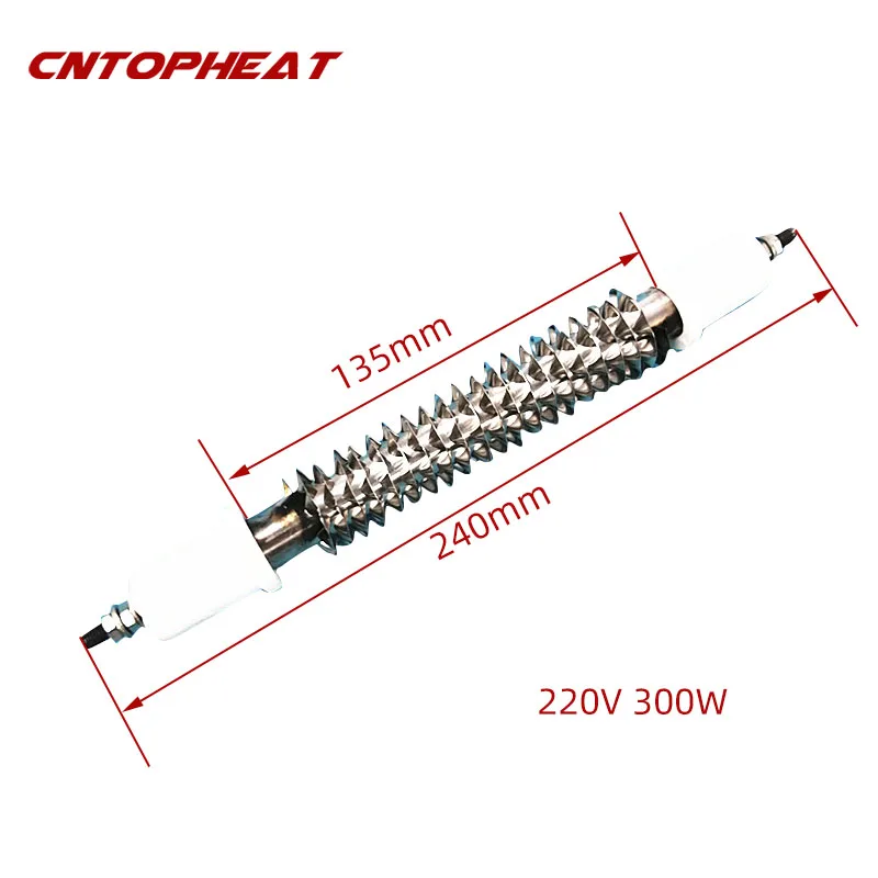 

220V 350W Finned Heater Stainless Steel Hot Air Heater Electric Spiral Heating Element for Disinfection Cabinet