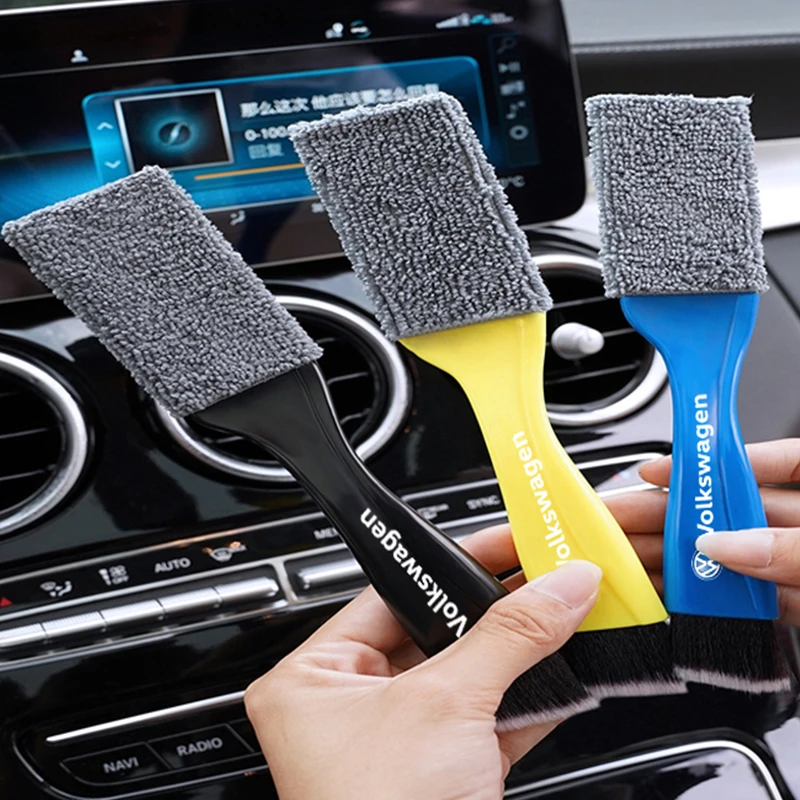 2 In 1 Car Accessories Interior Cleaning Brush Remove Dust Tool For VW Polo GOLF Sagitar Jetta Bora Lavida Tiguan Passat Santana