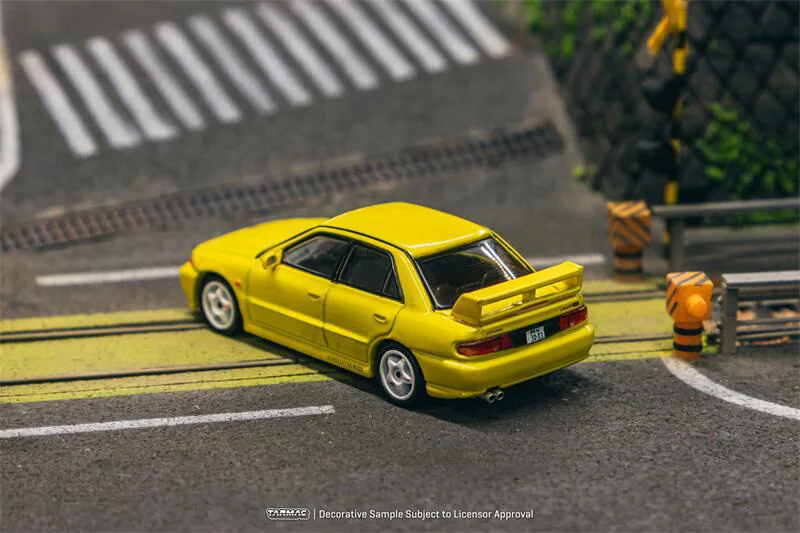 ** Pra-pesanan ** Tarmac Work 1:64 Lancer GSR Evolution III Yellow Diecast Model mobil