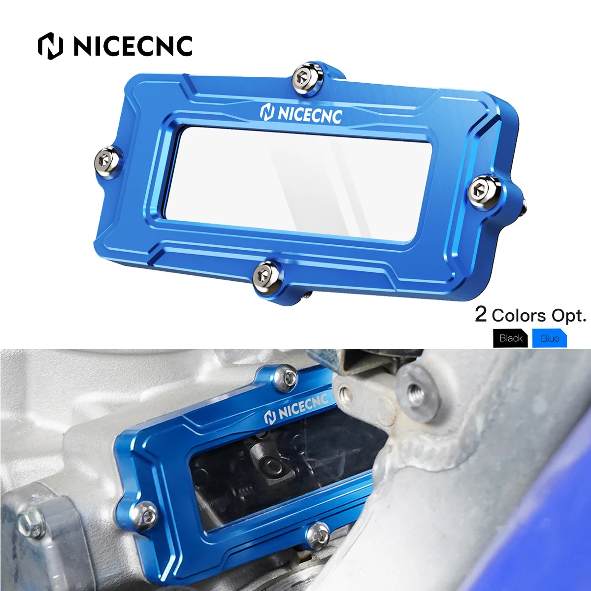 NICECNC For Yamaha YZ250 YZ 250 1999-2024 YZ250X YZ 250X 2016-2023 Transparent  Exhaust Power Valve Cover Guard 2022 2021 2020