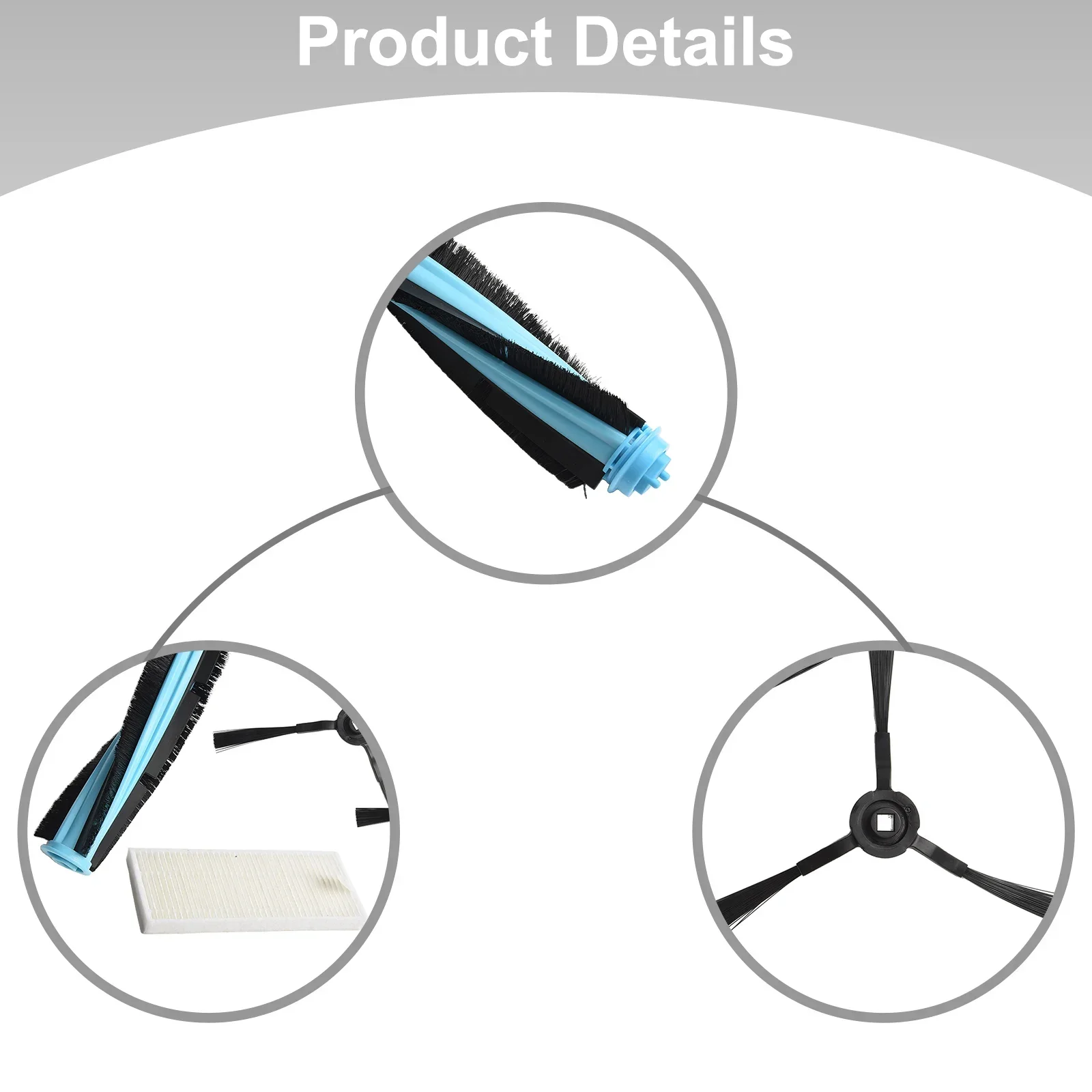 Roller Main Side Brush Filter For Blaupunkt For BlueBot For Xtreme For BPK-VCBB1XTE Or For VRillo J300 Vacuum Cleaner Accessory