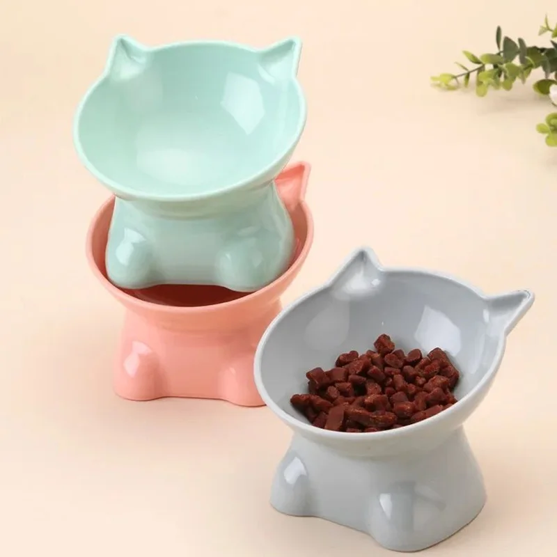 1PCS Cartoon Pet Feeding Bowl,Dog Food Dispenser Pet Food Bowl Cute Cats Bowl Cat Shape Food Bowl