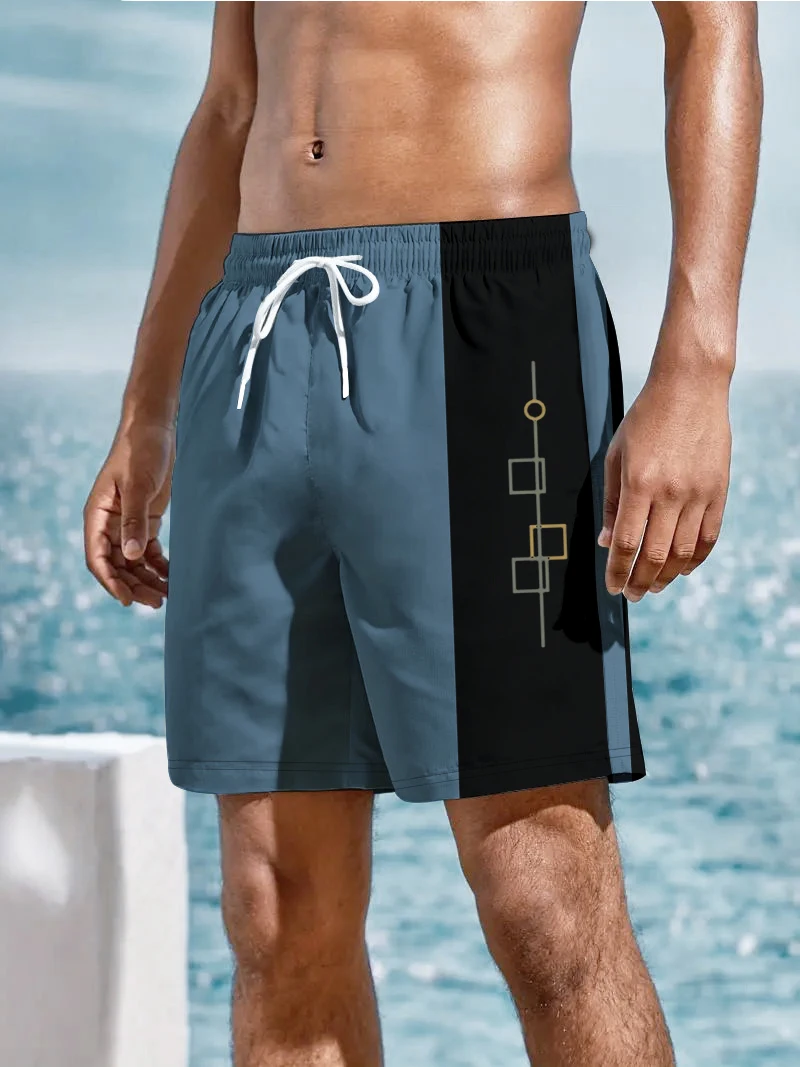 Simple 3d Digital Printing Swimwear Shorts Summer Men's Beach Shorts Cool Quick Dry Sport Shorts Fashion Oversize Short Pant