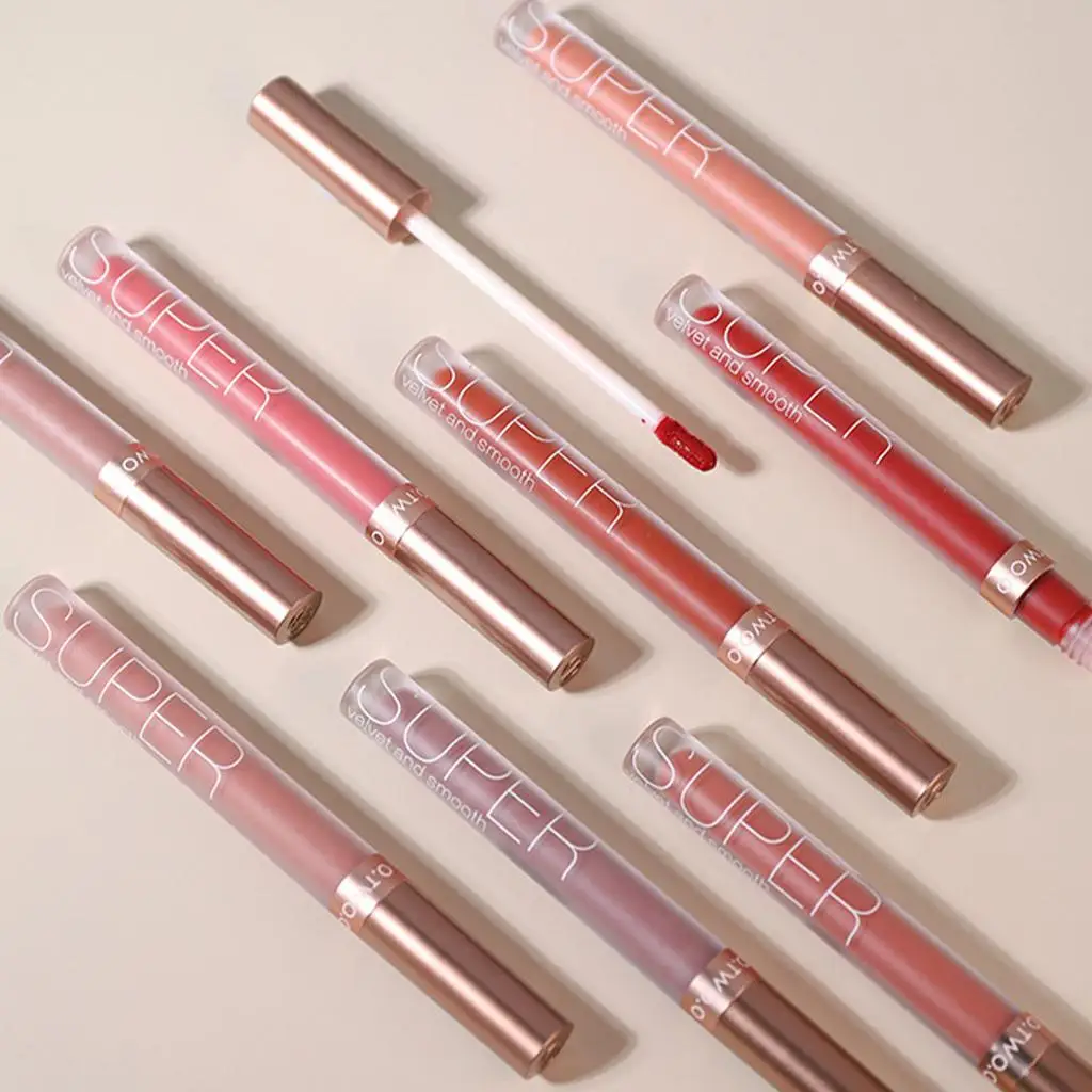 أحمر شفاه غير لامع مخملي لامع يدوم طويلاً، لون سائل مرطب لحفلات المدرسة للفتيات #6