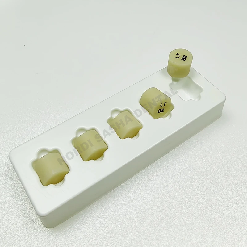 5Pcs/Box Press Glass Ceramic Ingots Emax Dental Press Disilicate Lithium Block HT/LT A1-D4 Dentistry Lab CAD CAM Material