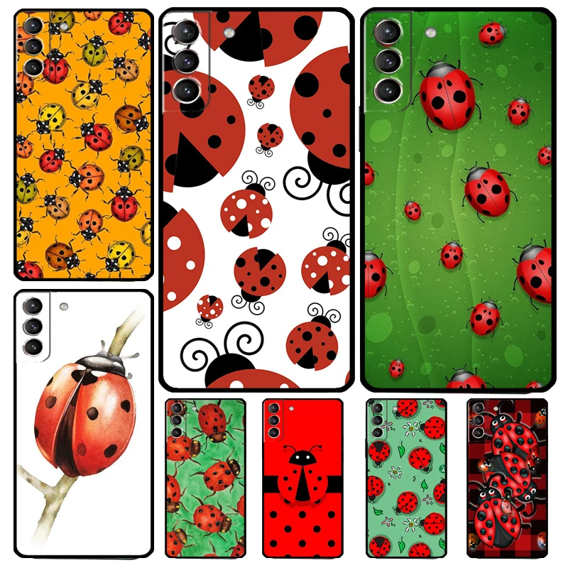 Ladybug Beetle Case For Samsung Galaxy S23 FE S22 Ultra S20 S21 FE S8 S9 S10 Plus Note 10 20 Ultra Cover